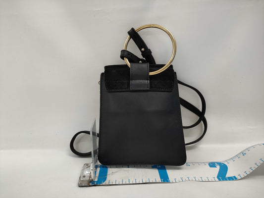 Chloe Faye Black Leather Shoulder Bag
