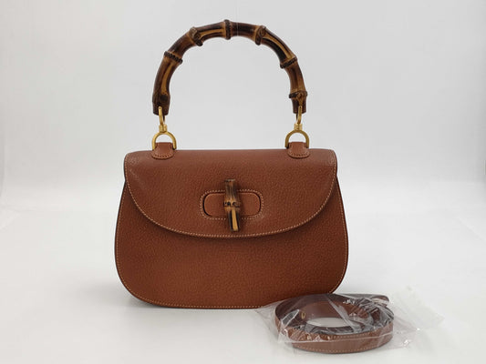 GUCCI Bamboo Shoulder Bag Leather Shoulder Bag