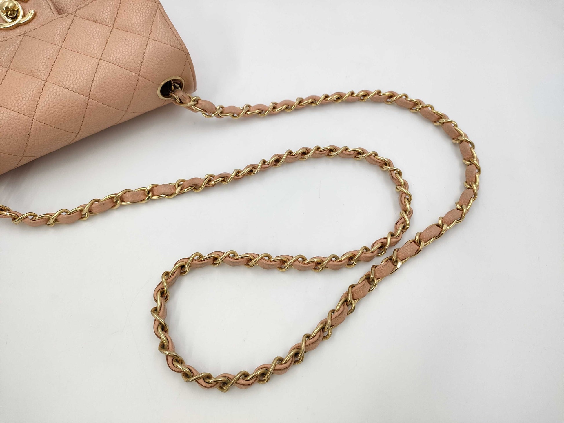 CHANEL Matelasse Chain Shoulder Bag Caviar Skin Shoulder Bag