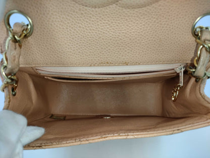 CHANEL Matelasse Chain Shoulder Bag Caviar Skin Shoulder Bag