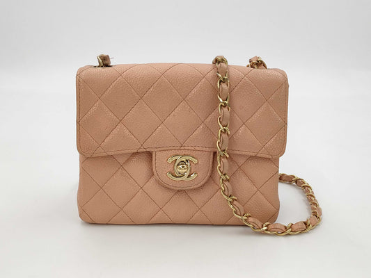 CHANEL Matelasse Chain Shoulder Bag Caviar Skin Shoulder Bag