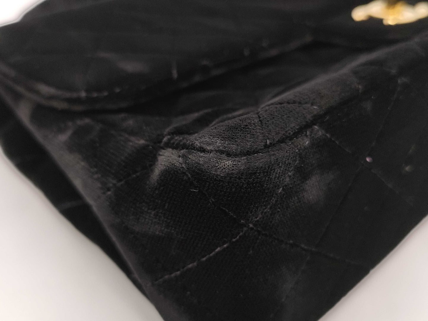 CHANEL Velvet Black Handbag