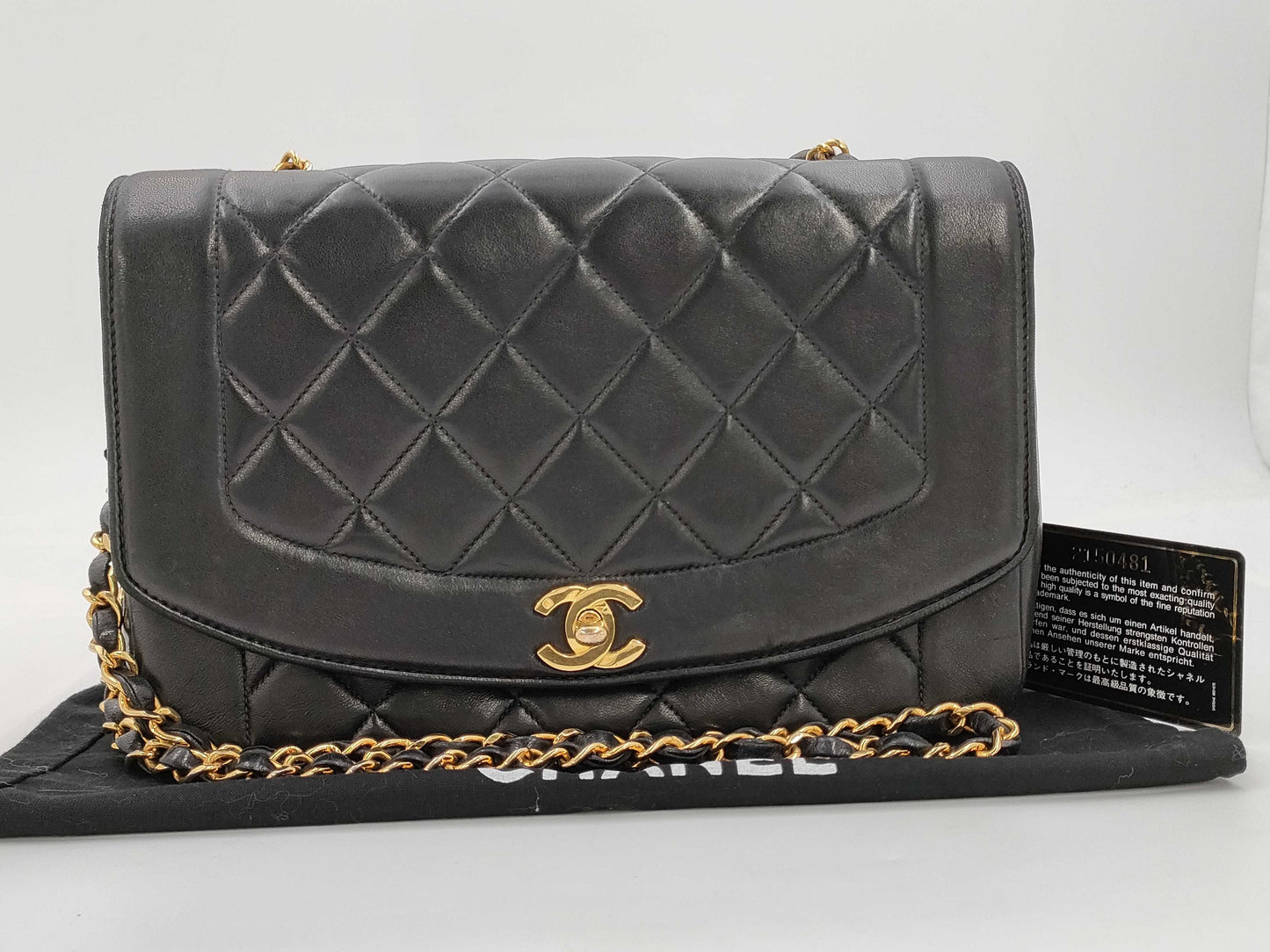 CHANEL Diana Chain Shoulder Bag Lambskin Shoulder Bag