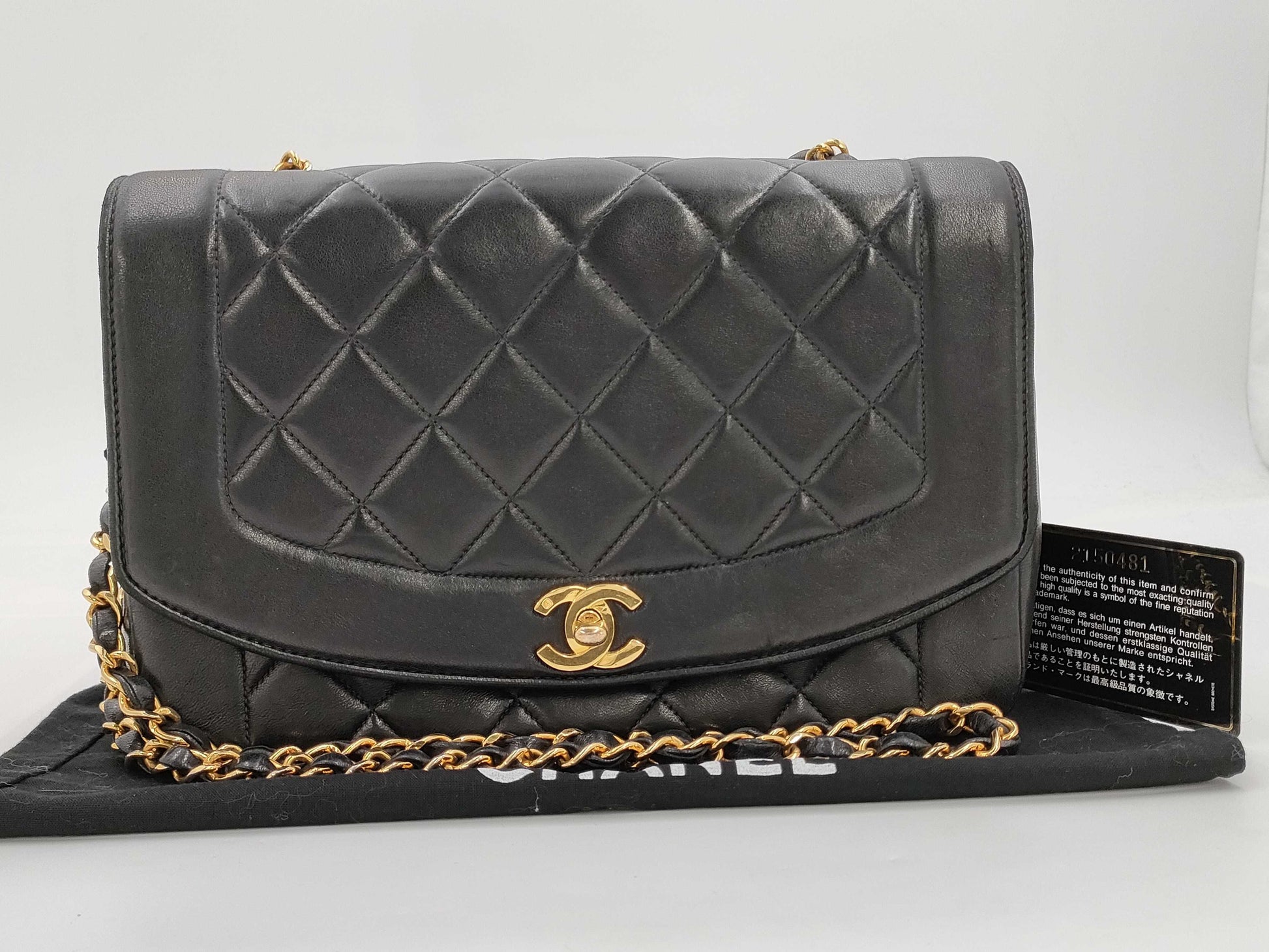 CHANEL Diana Chain Shoulder Bag Lambskin Shoulder Bag