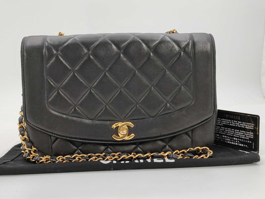 CHANEL Diana Chain Shoulder Bag Lambskin Shoulder Bag
