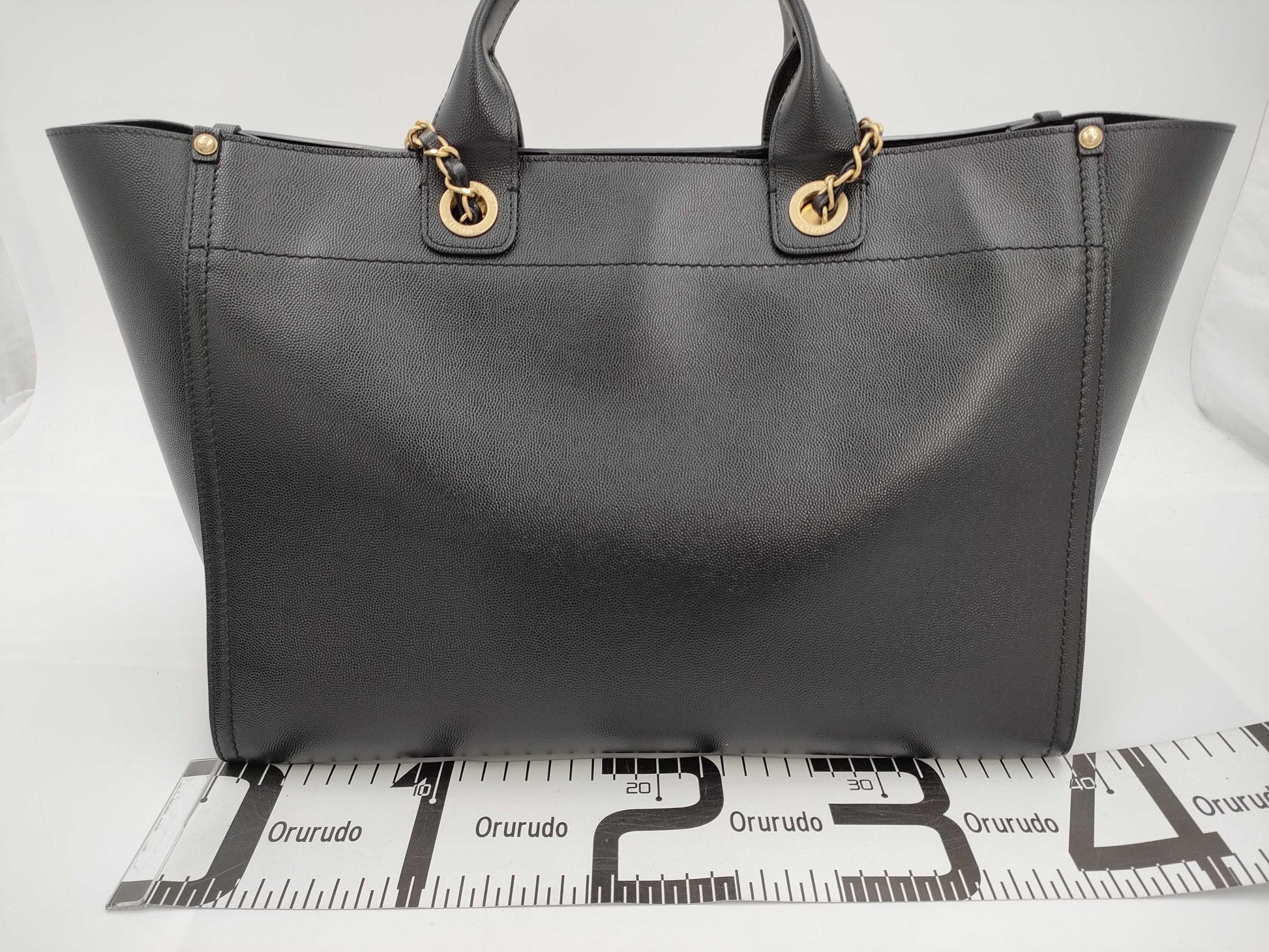 CHANEL Deauville Chain Shoulder Bag Caviar Skin Shoulder Bag