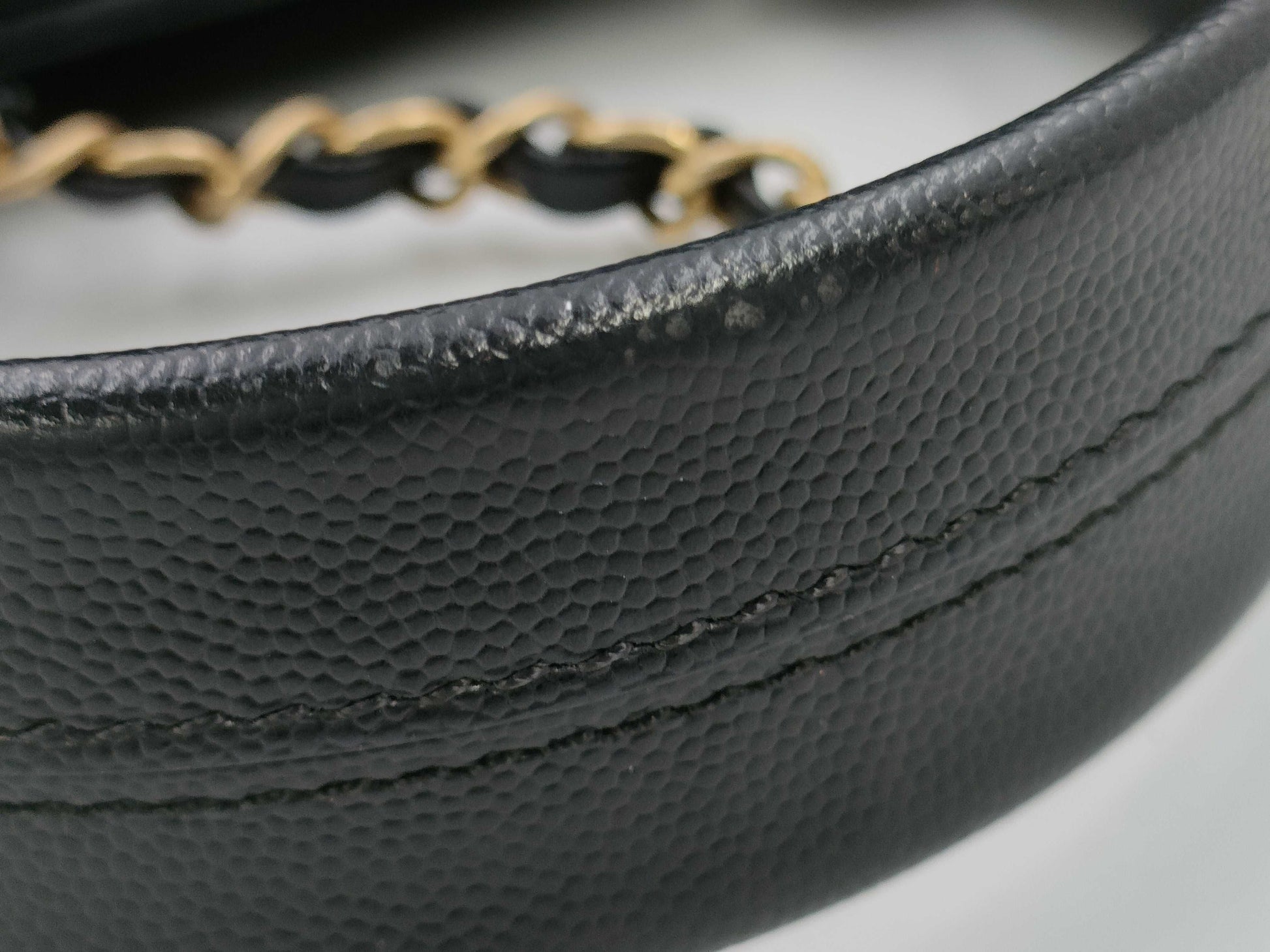 CHANEL Deauville Chain Shoulder Bag Caviar Skin Shoulder Bag