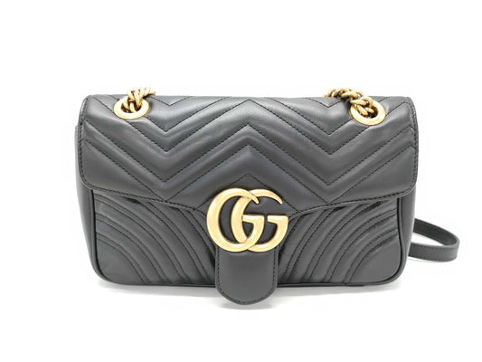 GUCCI GG Marmont Shoulder Bag 443497 Black