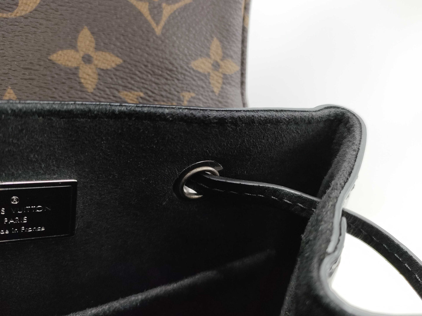 LOUIS VUITTON Vernis x Monogram Hot Springs M55769 SR0280 Black x Brown RFID Enabled Backpack