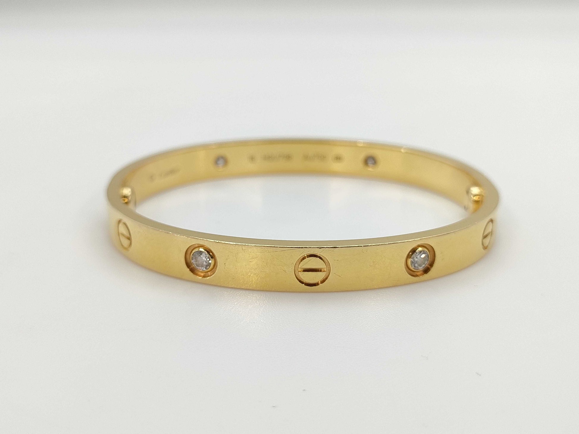 Cartier New Love Bracelet #16 4PD YG Au750 30.4g Bracelet/Bangle 