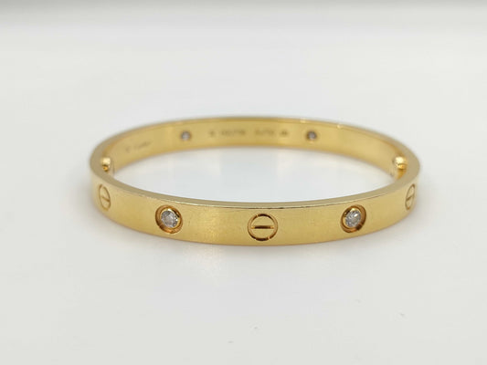 Cartier New Love Bracelet #16 4PD YG Au750 30.4g Bracelet/Bangle 