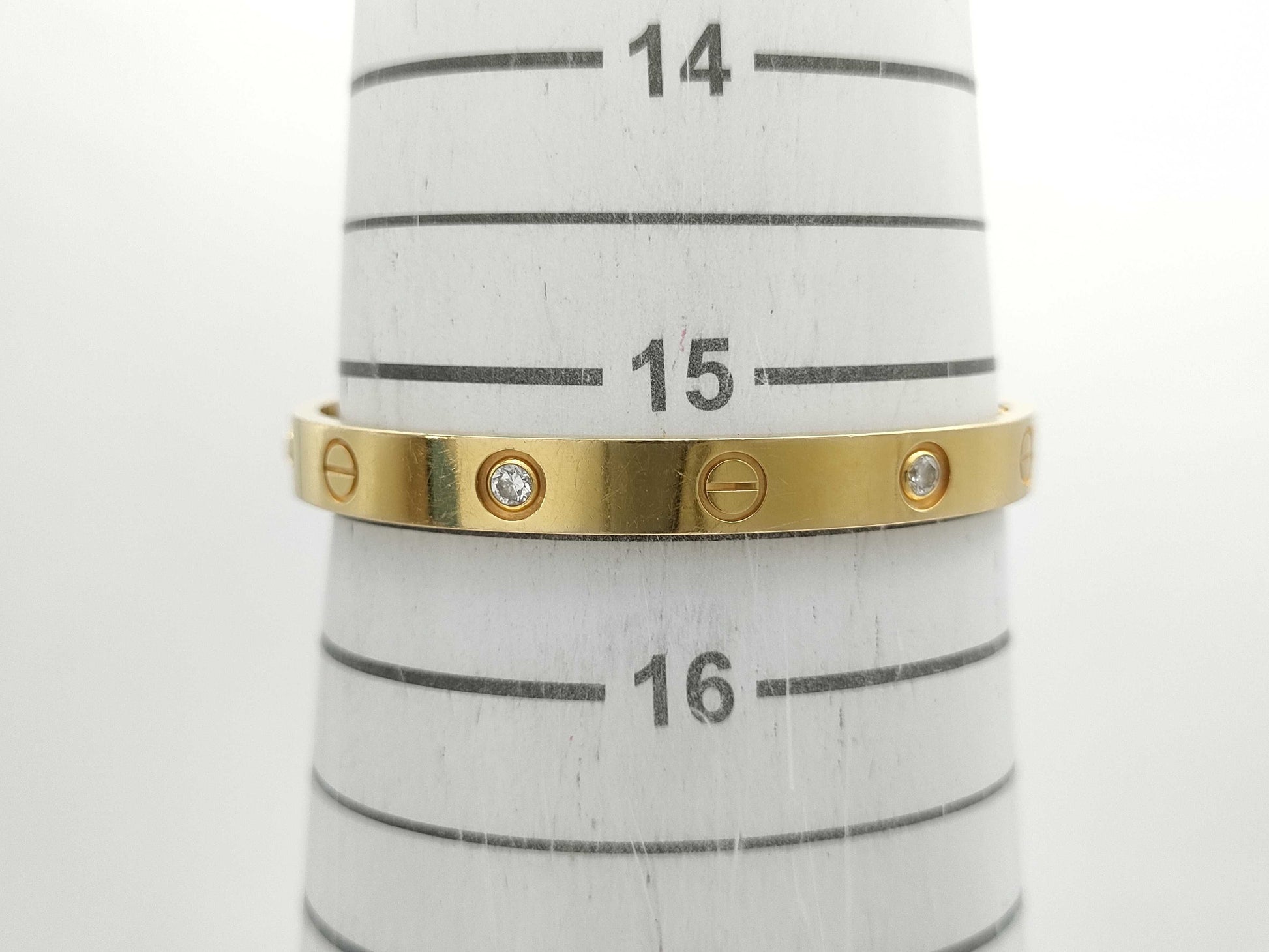 Cartier New Love Bracelet #16 4PD YG Au750 30.4g Bracelet/Bangle 