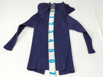 PLEATS PLEASE pleated jacket cardigan with modified collar