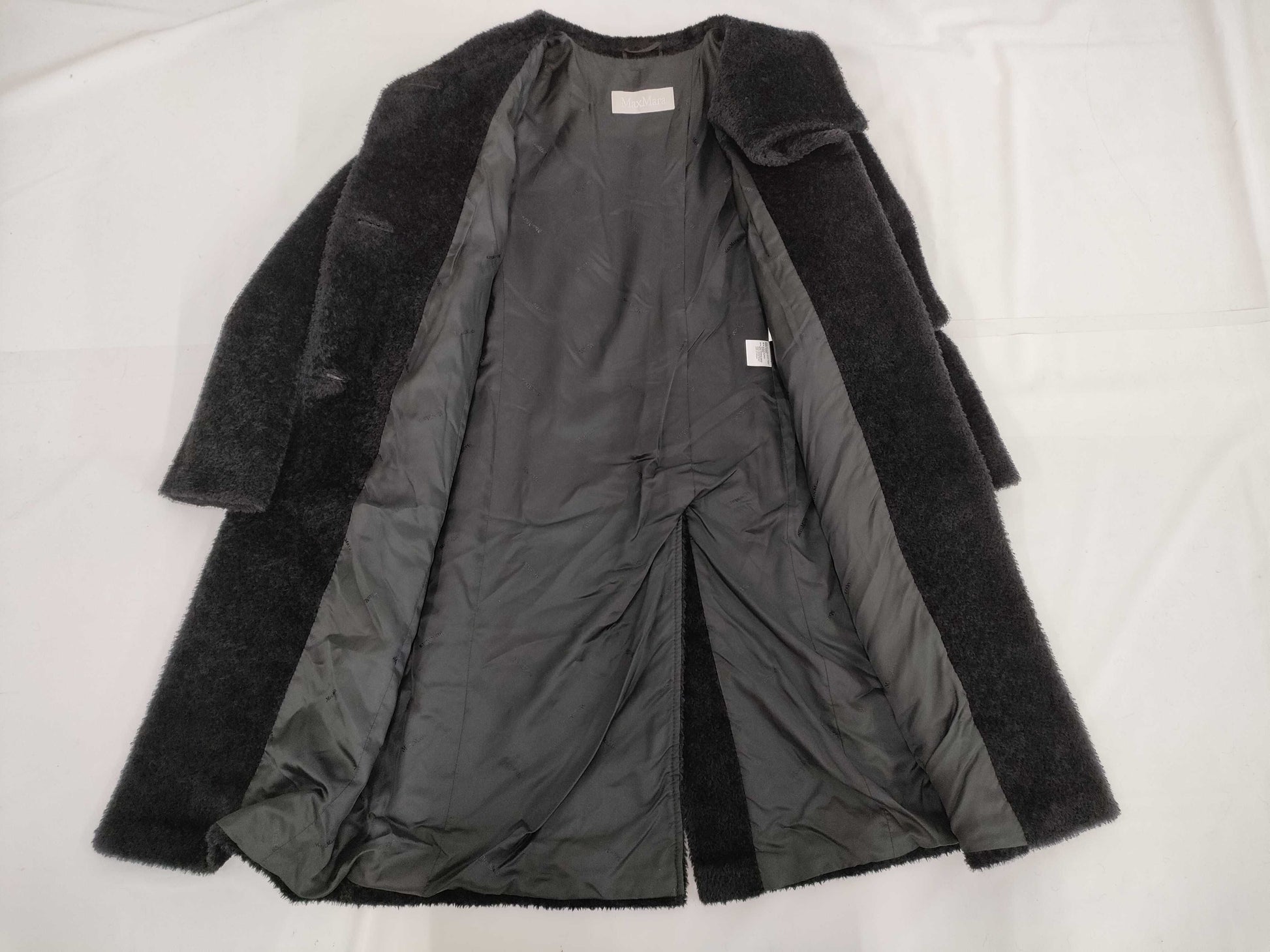 MaxMara OTS Alpaca Virgin Wool Teddy Coat, Size 40