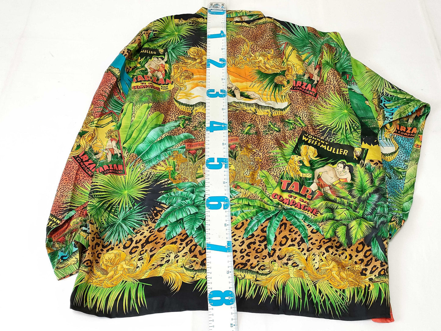 VERSACE Vintage Tarzan Jungle Print Silk Shirt