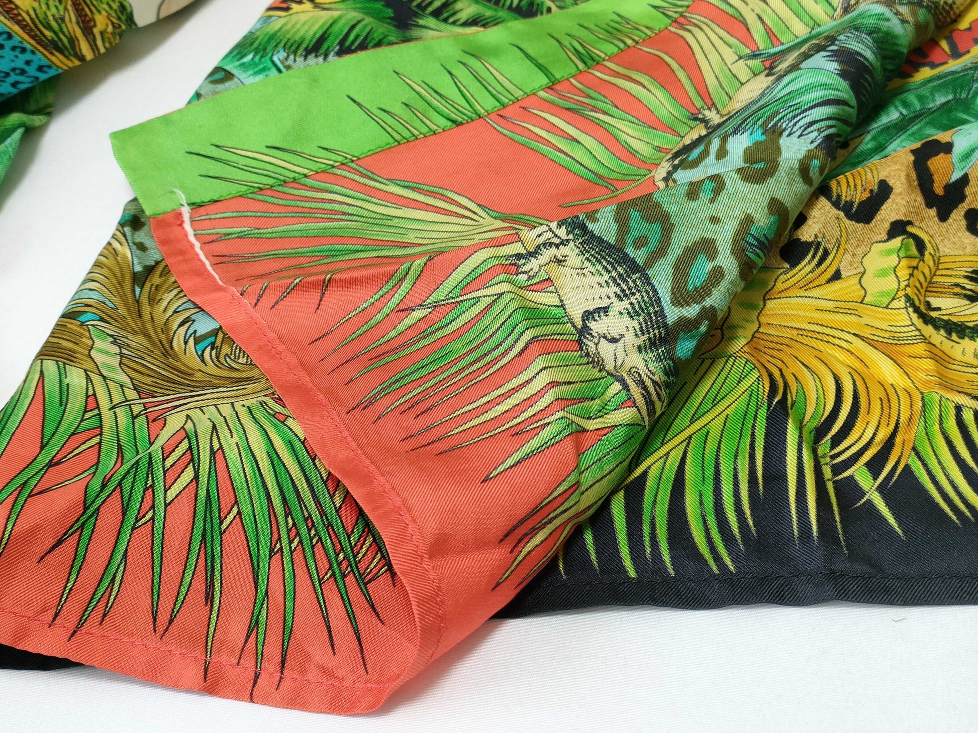 VERSACE Vintage Tarzan Jungle Print Silk Shirt