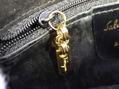 Salvatore Ferragamo Gancini Ferragamo Suede Shoulder Bag