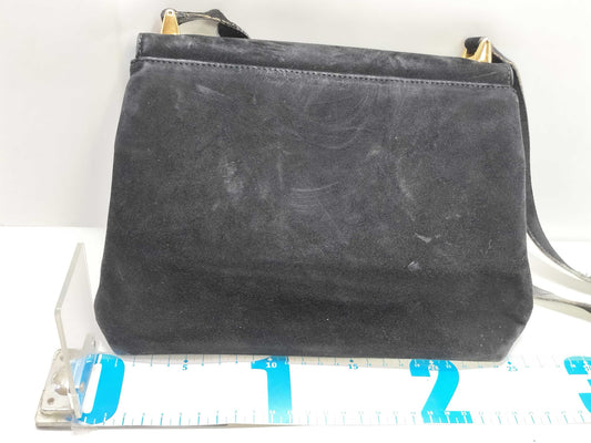 Salvatore Ferragamo Gancini Ferragamo Suede Shoulder Bag