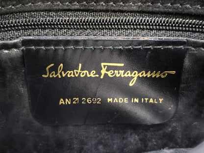 Salvatore Ferragamo Gancini Ferragamo Suede Shoulder Bag