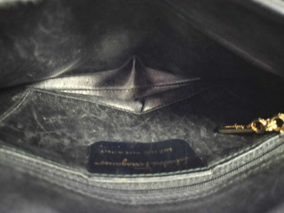 Salvatore Ferragamo Gancini Ferragamo Suede Shoulder Bag