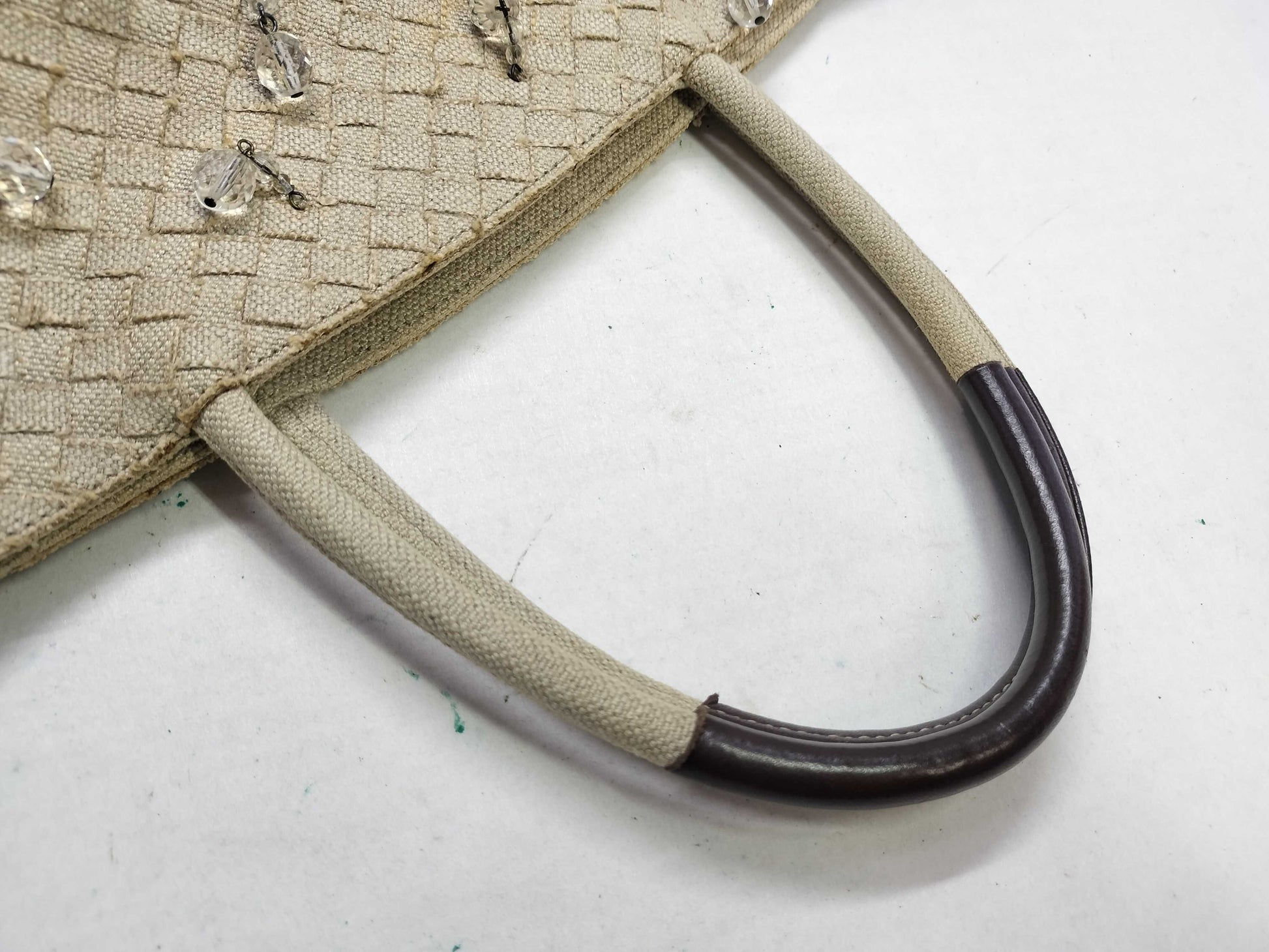 BOTTEGA VENETA Intrecciato Canvas Tote Bag with Beads