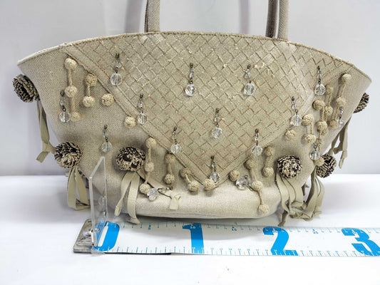 BOTTEGA VENETA Intrecciato Canvas Tote Bag with Beads