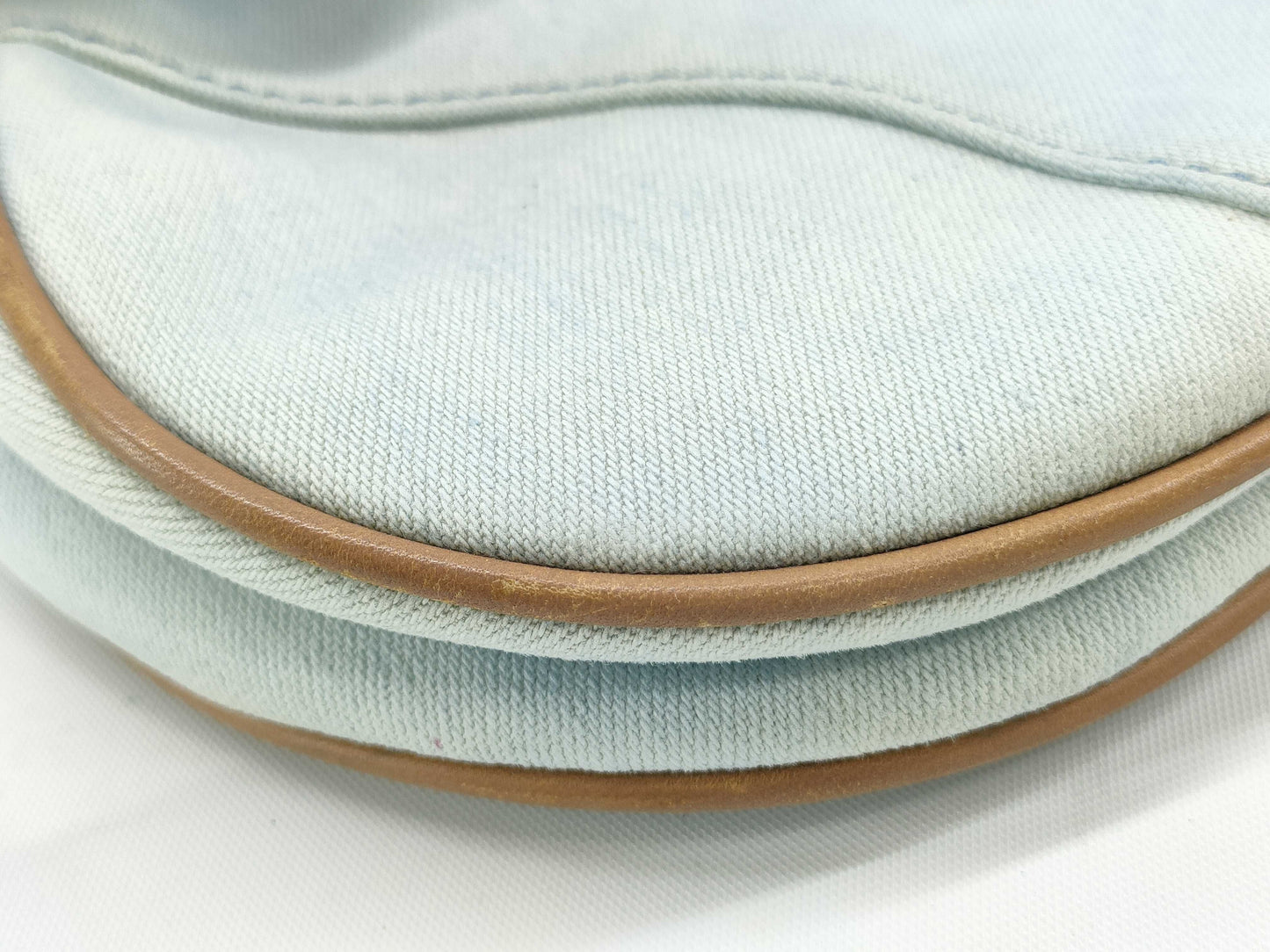 Dior DIOR Christian Dior Saddle Bag Handbag Denim x Leather Shoulder Bag