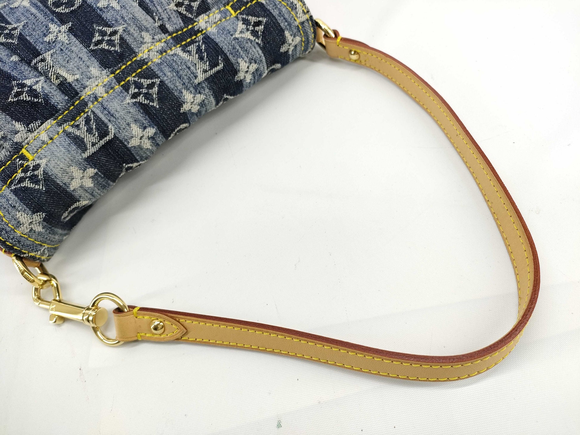 LOUIS VUITTON RFID verification failed. SR1006 Monogram Denim LOUIS VUITTON Mini Pretty Layé Shoulder Bag M95333 Monogram Denim SR1006 Shoulder Bag