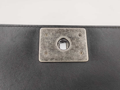 CHANEL Boy Chanel Shoulder Bag A67086 Leather and Wool, Black Multi, 20 Series Tweed Shoulder Bag