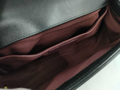 CHANEL Boy Chanel Shoulder Bag A67086 Leather and Wool, Black Multi, 20 Series Tweed Shoulder Bag
