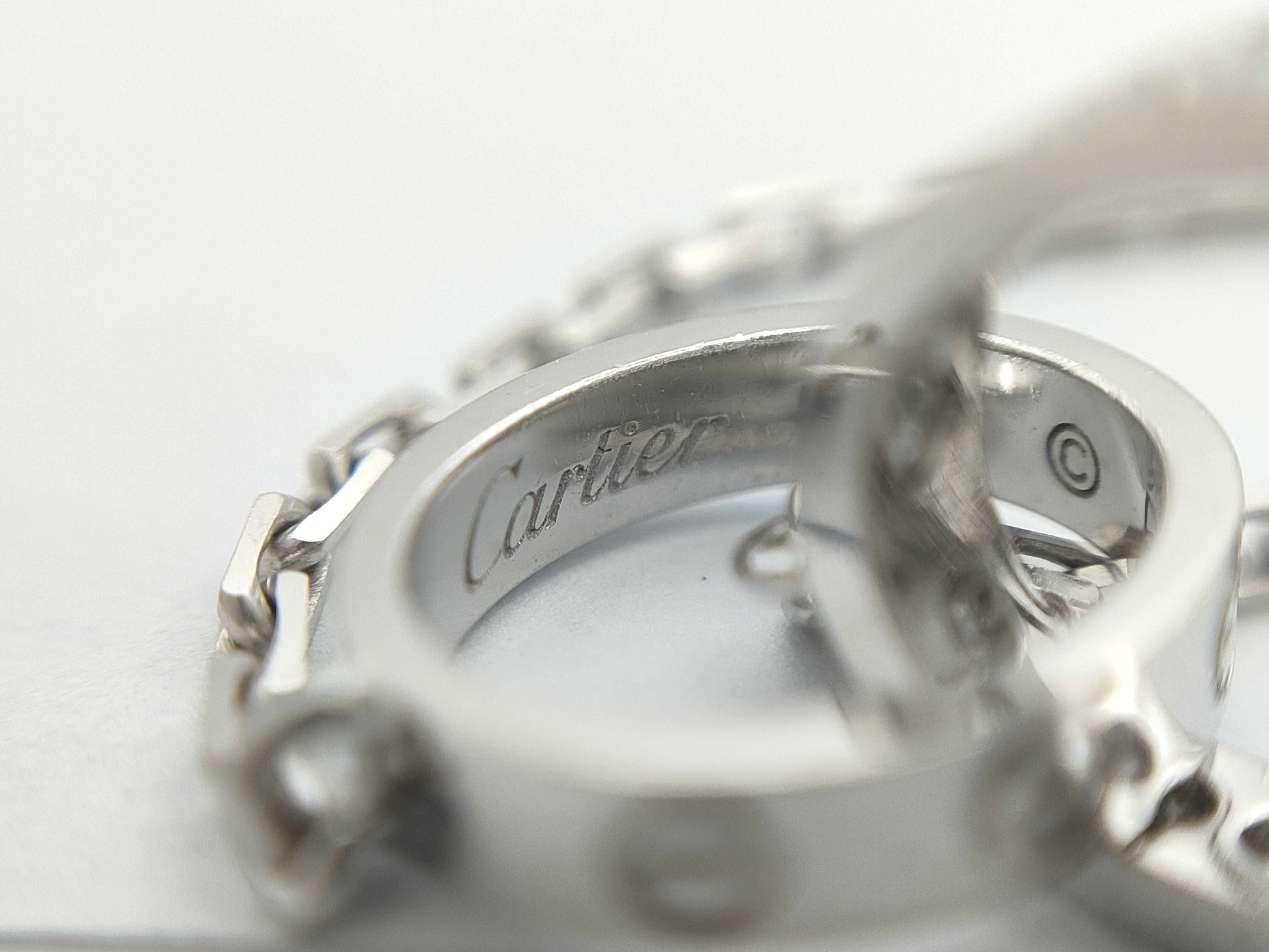 Cartier Baby Love Diamond Necklace in WG 750, 6.8g 