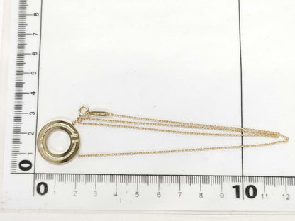 Tiffany & Co. T Circle Diamond Necklace in Yellow Gold and Au750, 6.7g 