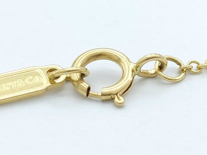 Tiffany & Co. T Circle Diamond Necklace in Yellow Gold and Au750, 6.7g 