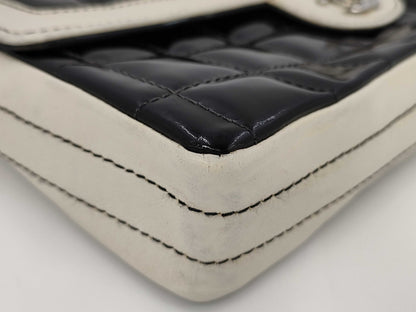 CHANEL CHANEL Chocobar Shoulder Bag A15316 Patent Leather and Lambskin Two-Tone Shoulder Bag No. 6