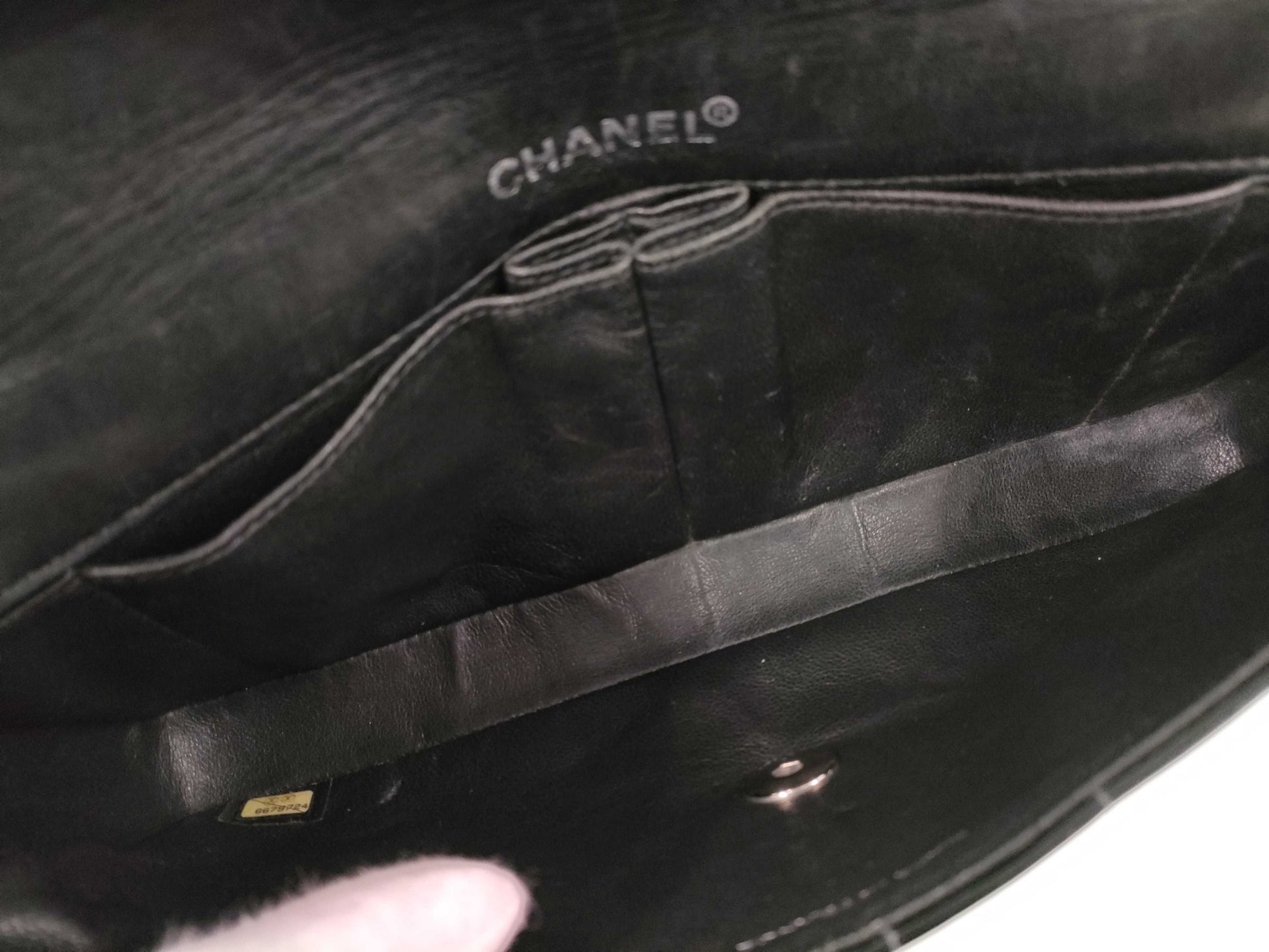 CHANEL CHANEL Chocobar Shoulder Bag A15316 Patent Leather and Lambskin Two-Tone Shoulder Bag No. 6