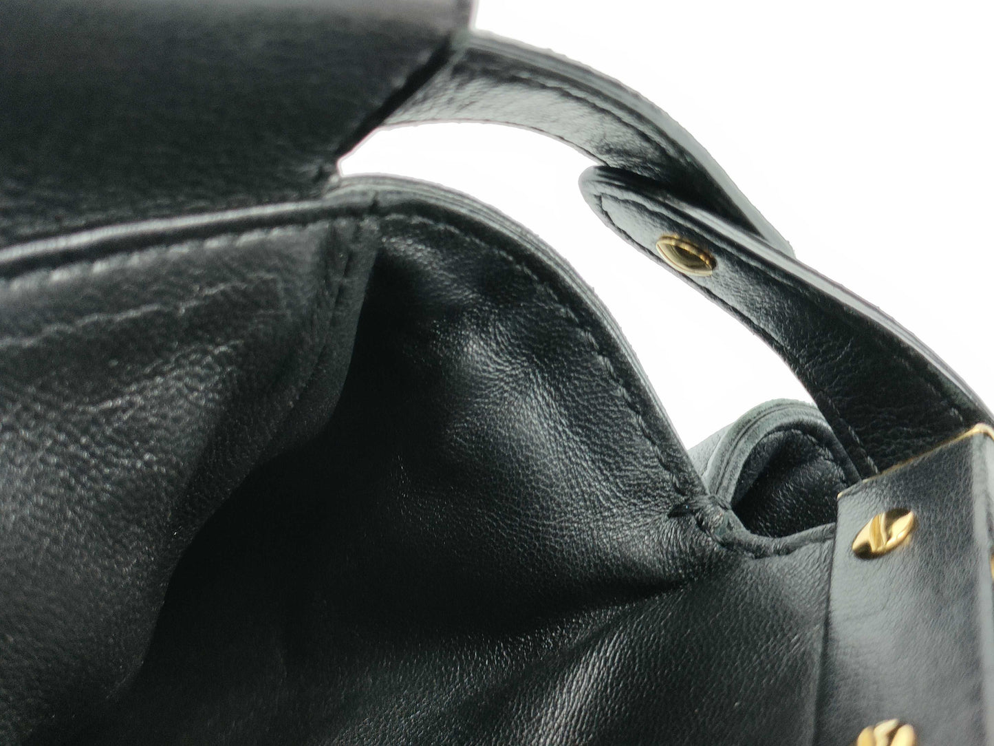 FENDI Peekaboo Iconic Small Handbag 8BN244-K4P Leather Black Handbag