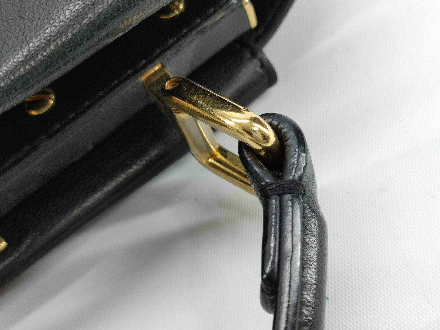 FENDI Peekaboo Iconic Small Handbag 8BN244-K4P Leather Black Handbag