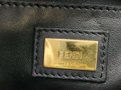 FENDI Peekaboo Iconic Small Handbag 8BN244-K4P Leather Black Handbag