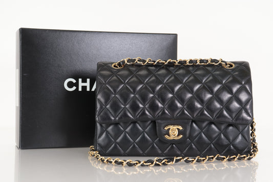 CHANEL Double Flap 25 Lambskin Shoulder Bag, No. 24