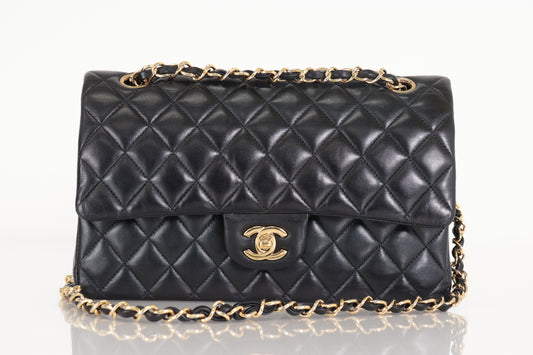 CHANEL Double Flap 25 Lambskin Shoulder Bag, No. 24