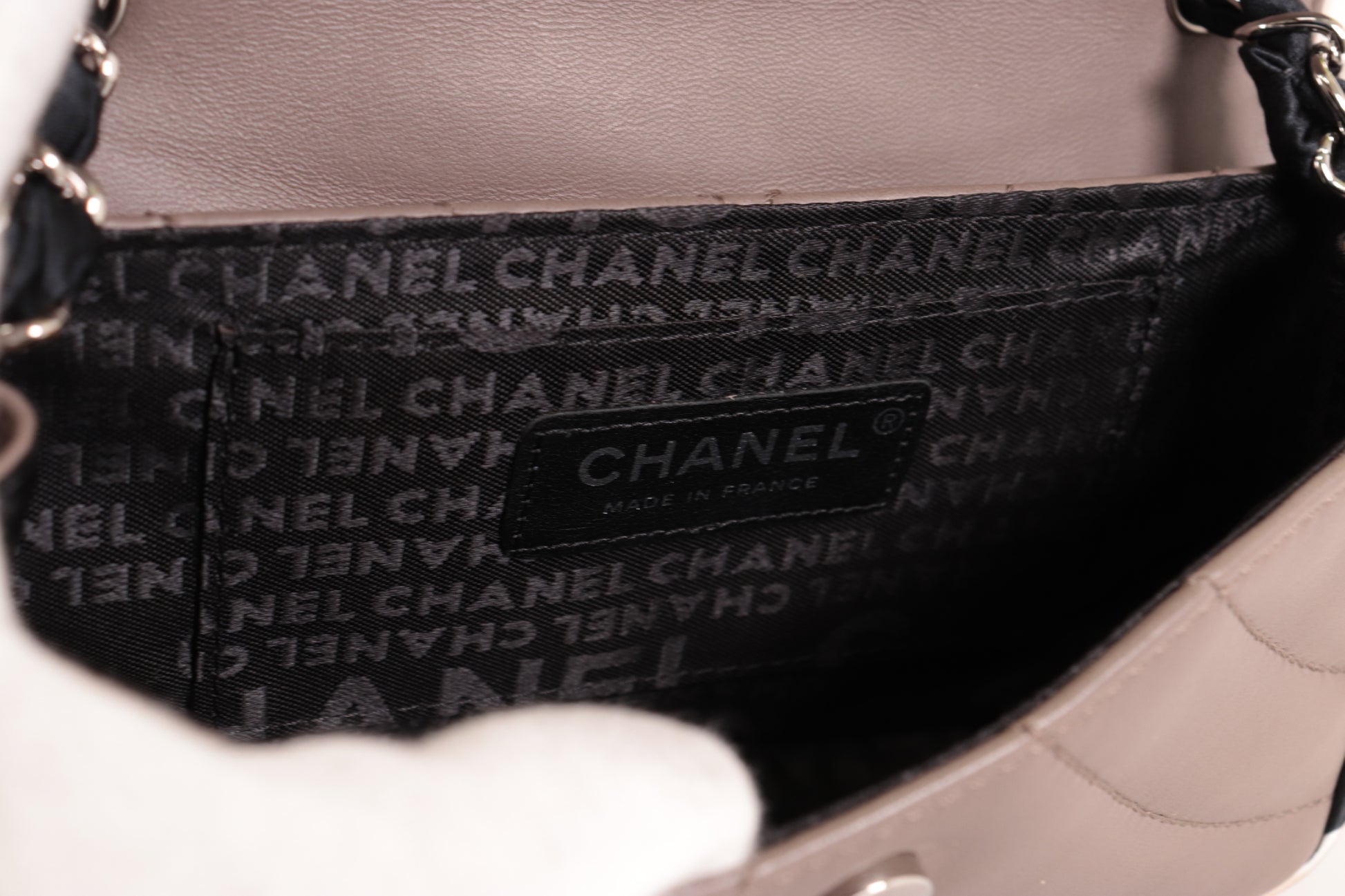 CHANEL V-Stitch Lamb Mini Chain Shoulder Bag, No. 9