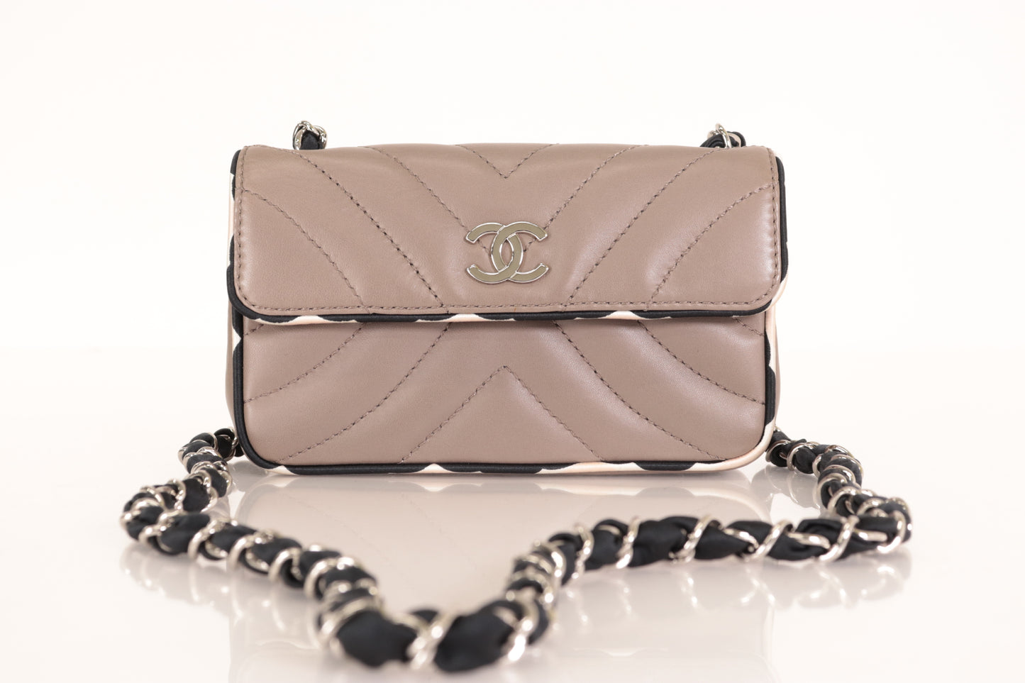 CHANEL V-Stitch Lamb Mini Chain Shoulder Bag, No. 9