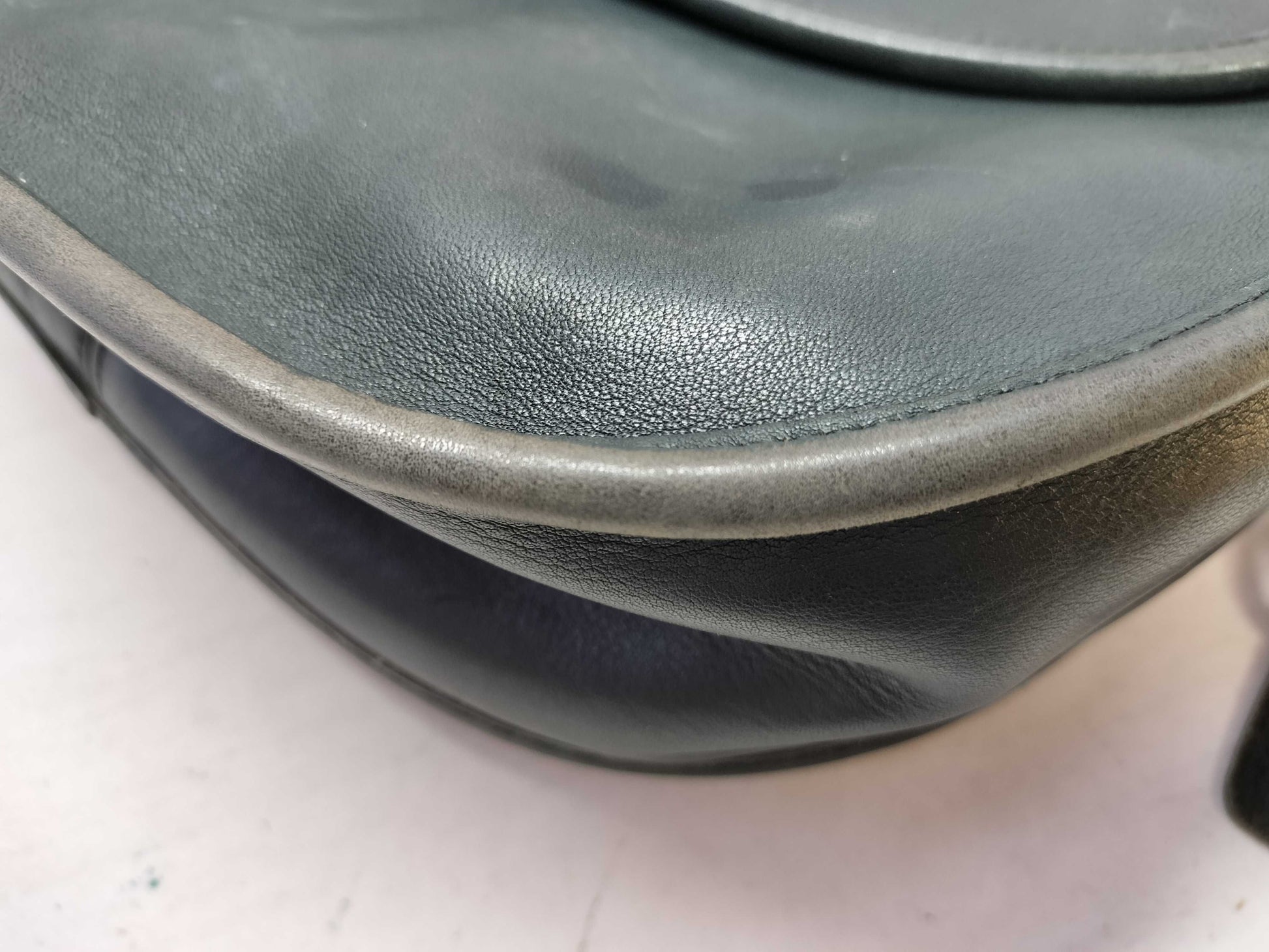 COACH Old Leather 2-Way Handbag Dark Green