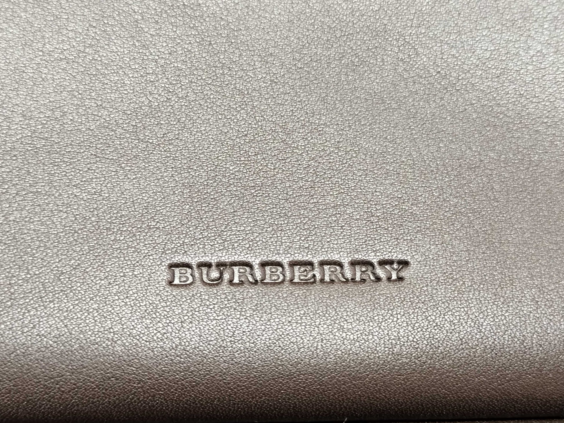 BURBERRY Leather Handbag with Checked Interior