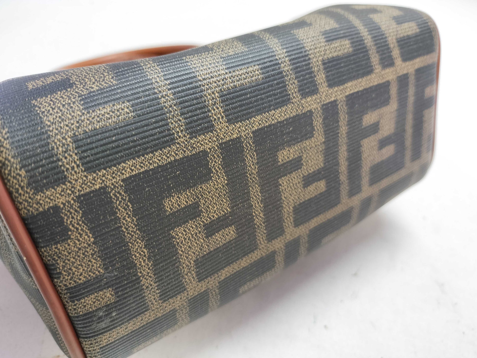 FENDI Zucca pattern mini Boston bag Zucca mini bag bag