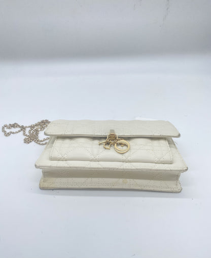 Dior Christian Dior Cannage Everyday Leather Chain Wallet Shoulder Bag