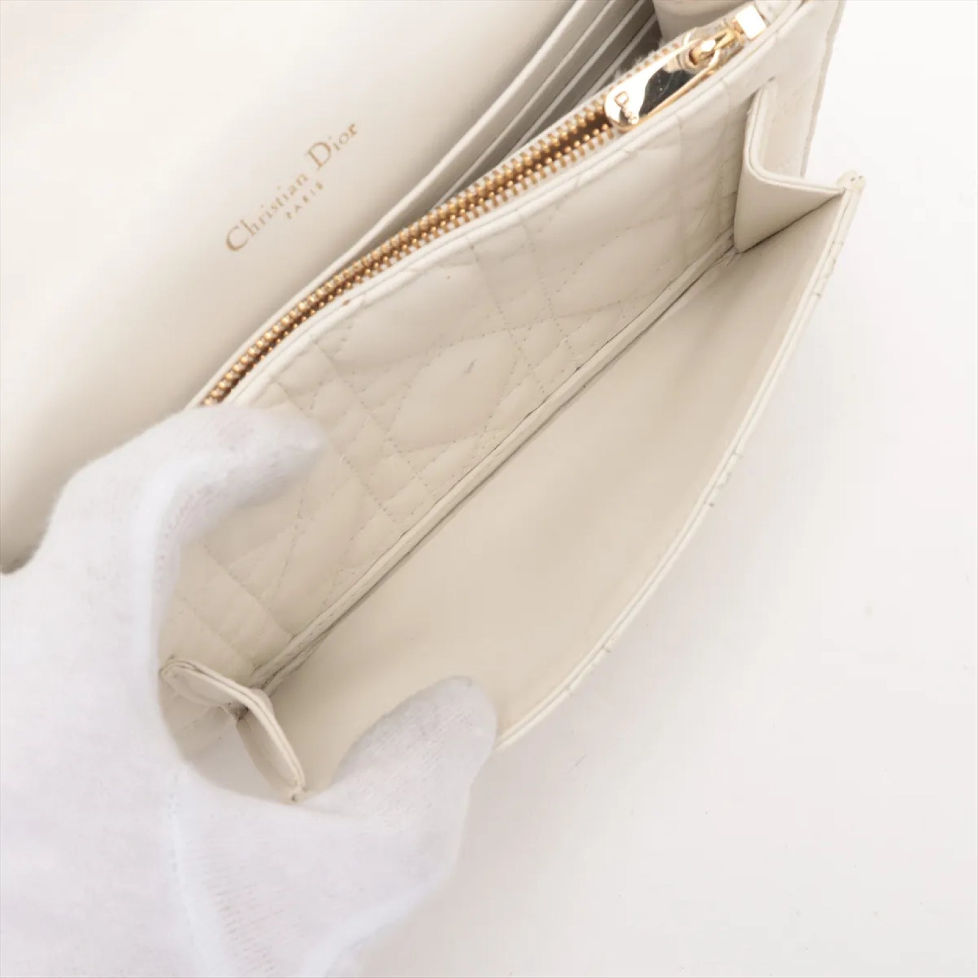 Dior Christian Dior Cannage Everyday Leather Chain Wallet Shoulder Bag