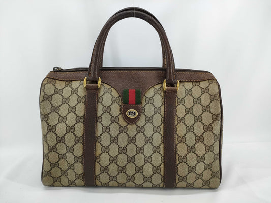 GUCCI GG Supreme Gucci Boston Bag Sherry Boston Bag