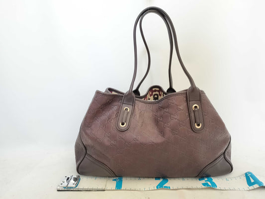 GUCCI Guccissima Leather GG Pattern Handbag Tote Bag 163805