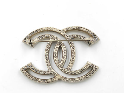 CHANEL CHANEL Brooch A18V Coco Mark Rhinestone Die-Cut Brooch